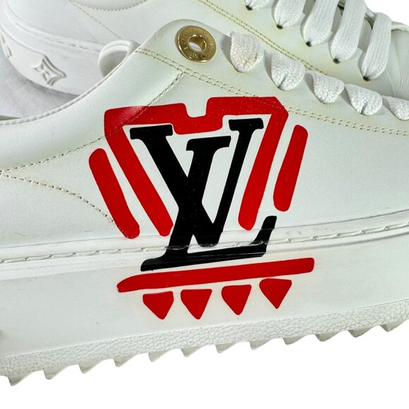 LOUIS VUITTON White Leather LV Crafty Time Out Women's Sneakers 36 - 6US - Picture 5 of 12